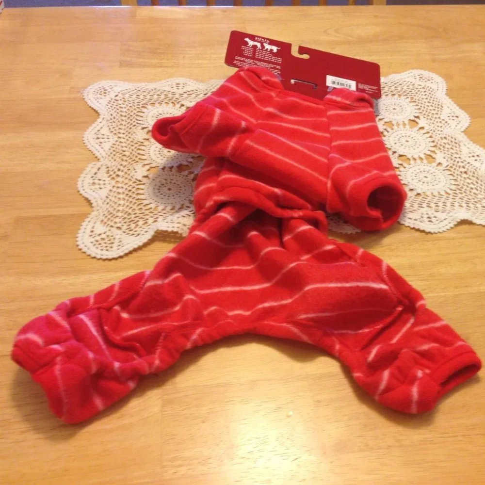 Dog or Cat Pet Pajamas for Christmas, small dog or cat